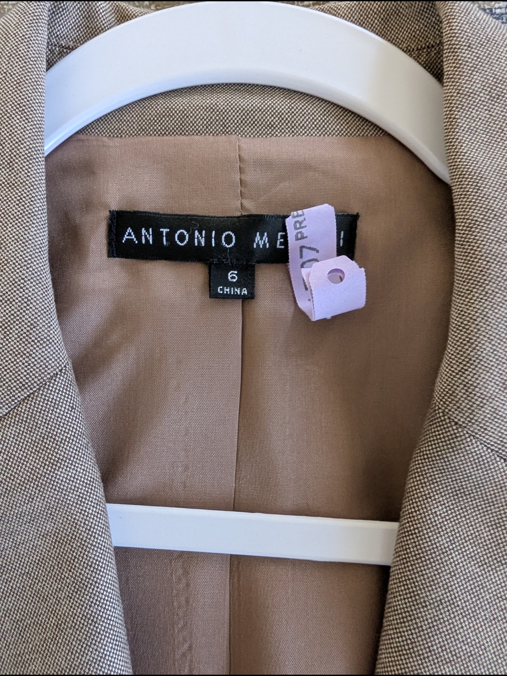 Antonio Melani Women's Taupe Tailored Blazer - Picture 3 of 6